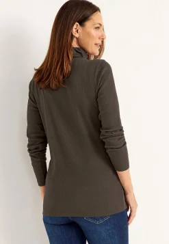 Ribbet turtleneck trøje i økologisk bomuld | Cellbes