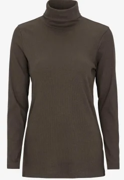 Ribbet turtleneck trøje i økologisk bomuld | Cellbes