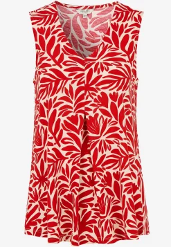 Ærmeløs jerseytop med v-udskæring