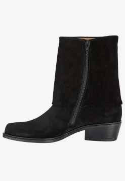 Ruskindsankelstøvle med foldet skaft