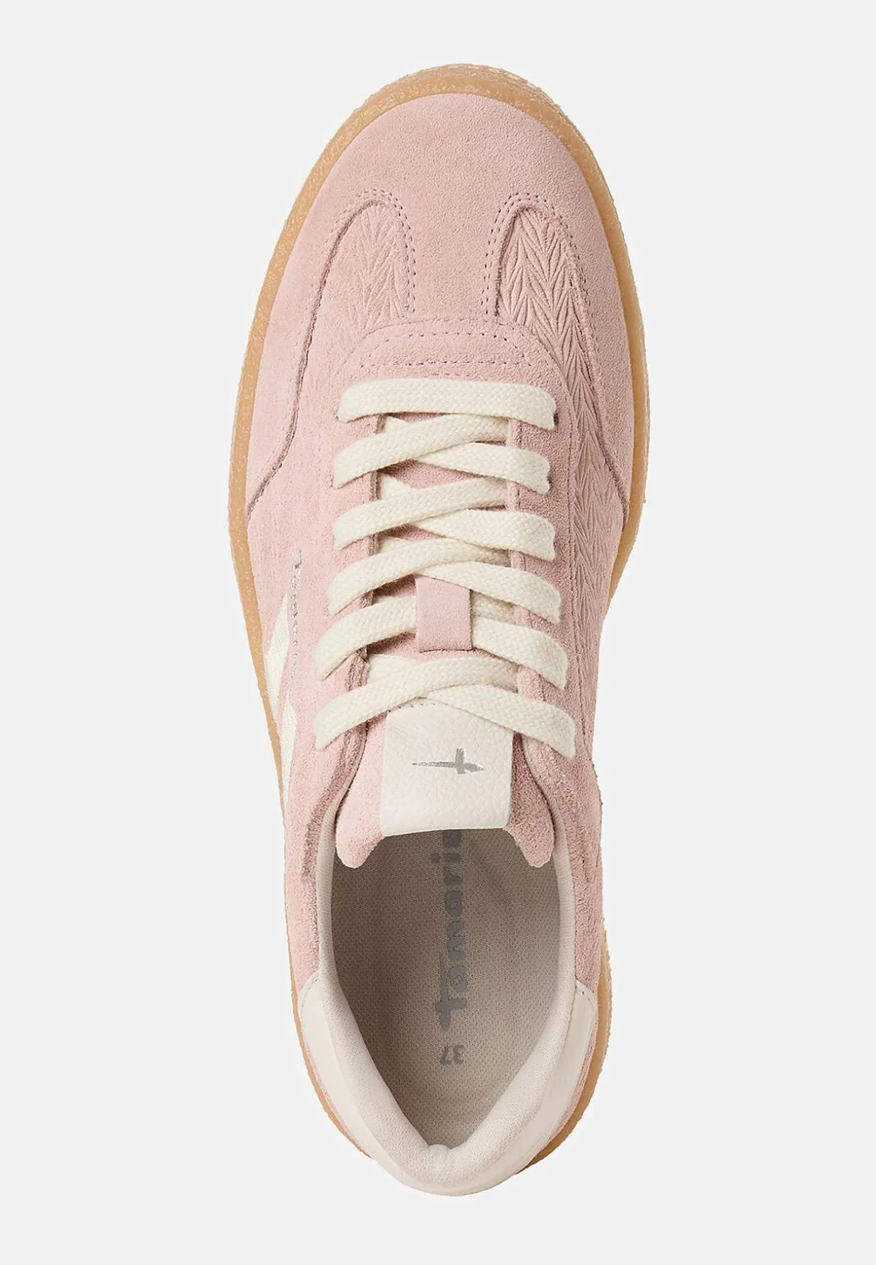 Ruskindssneakers med snøring