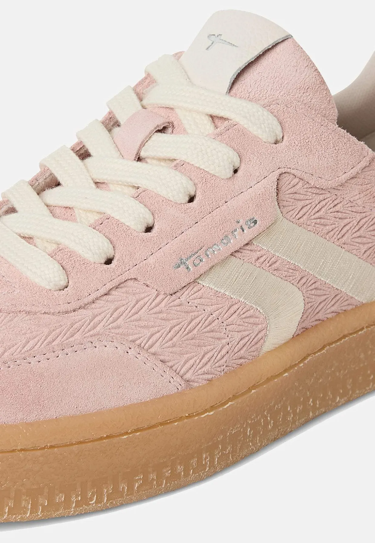 Ruskindssneakers med snøring