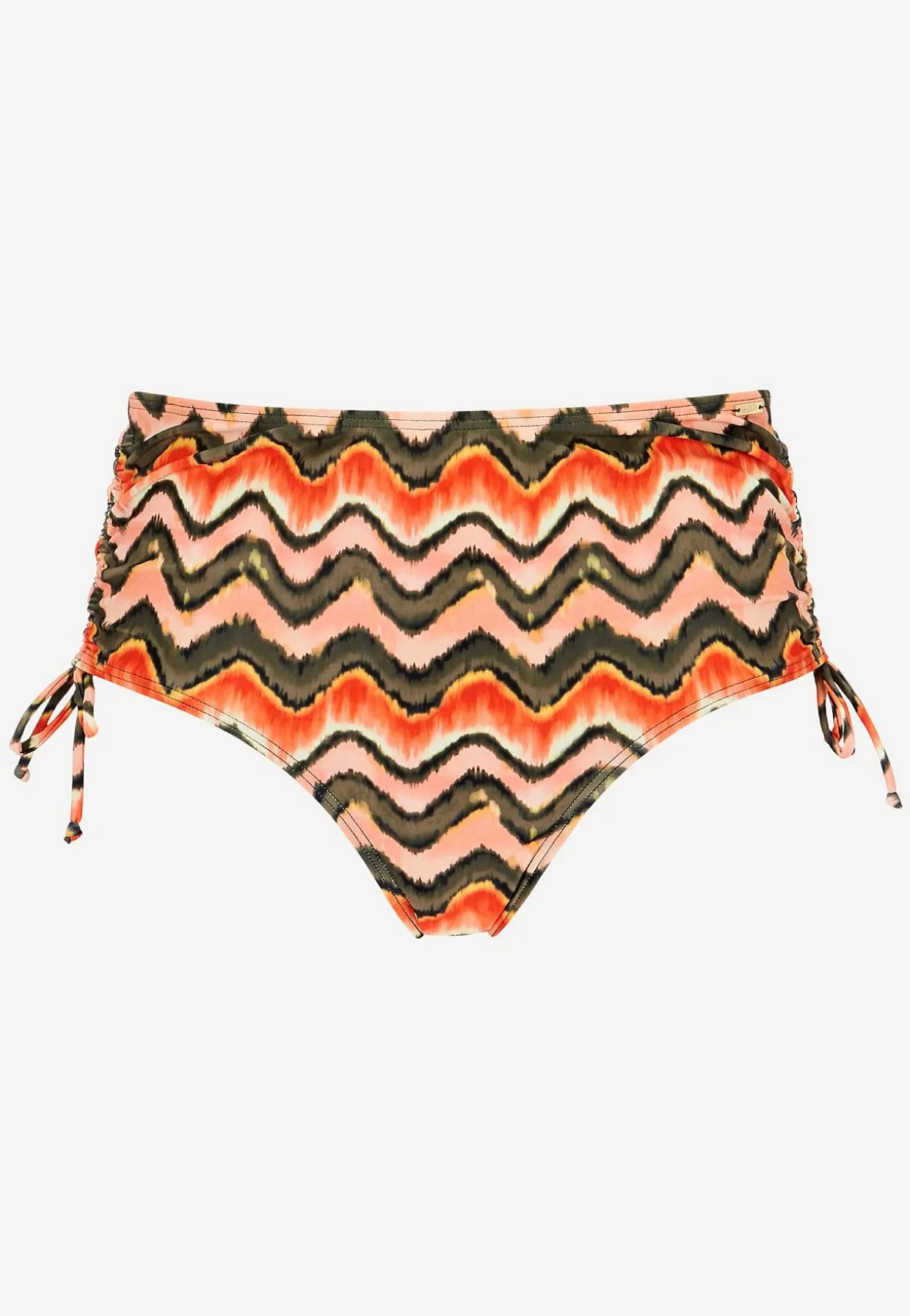 Rynket bikiniunderdel med høj talje