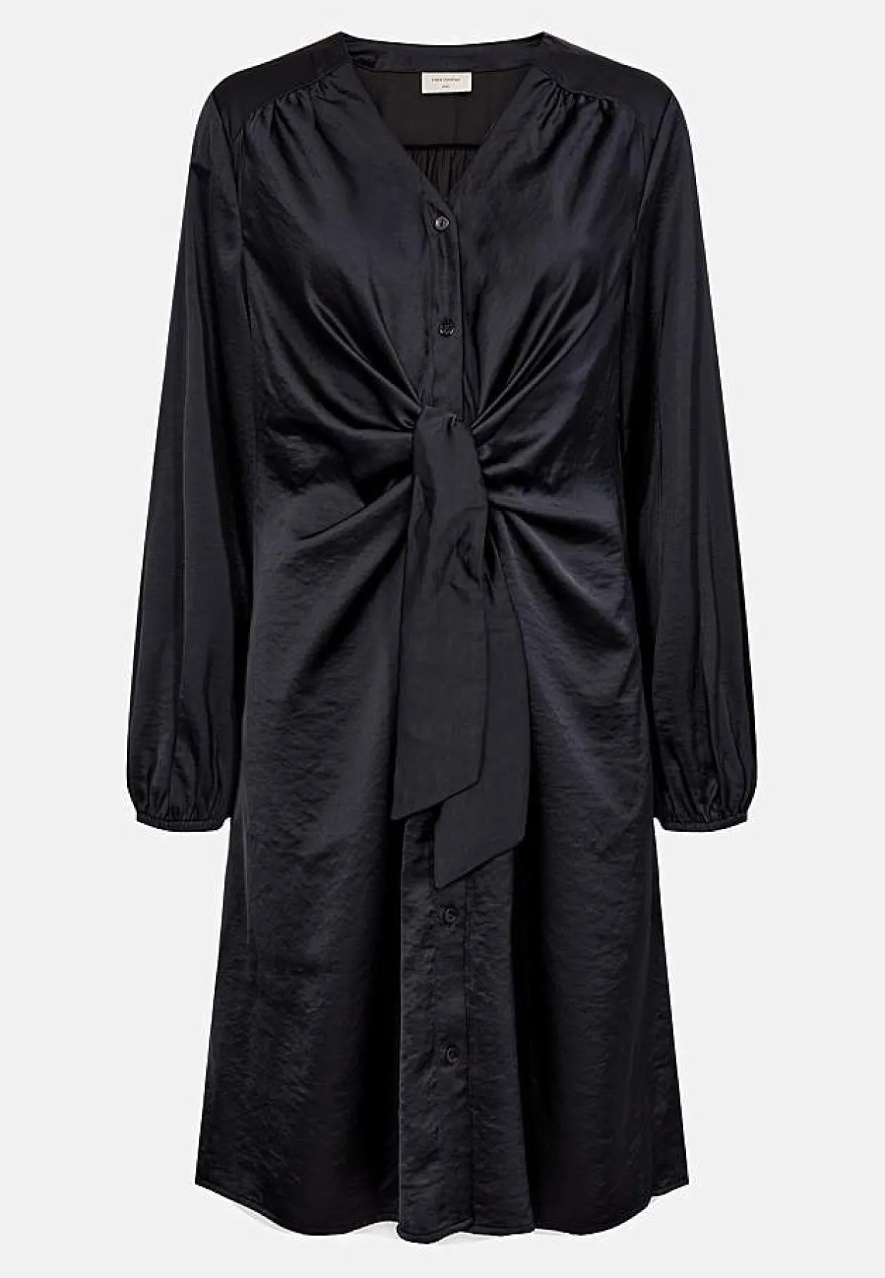 Satinkjole med knudedetalje