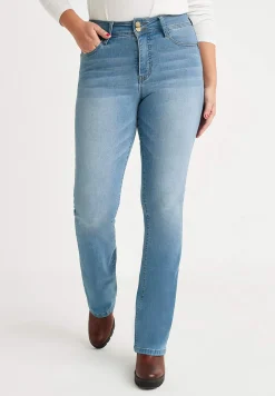 Shaping-jeans med bootcut og superstræk | Cellbes