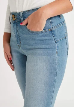 Shaping-jeans med bootcut og superstræk | Cellbes