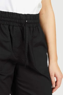 Shorts i vasket bomuld