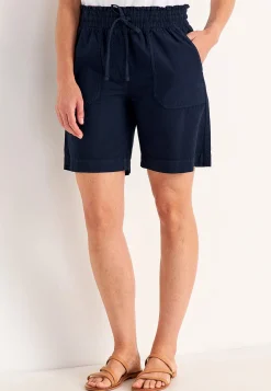 Shorts i vasket bomuld