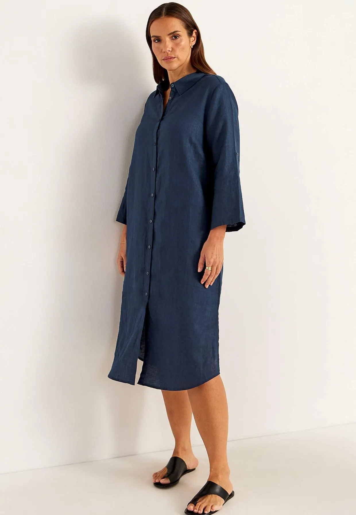 Skjortekjole Premium i hør