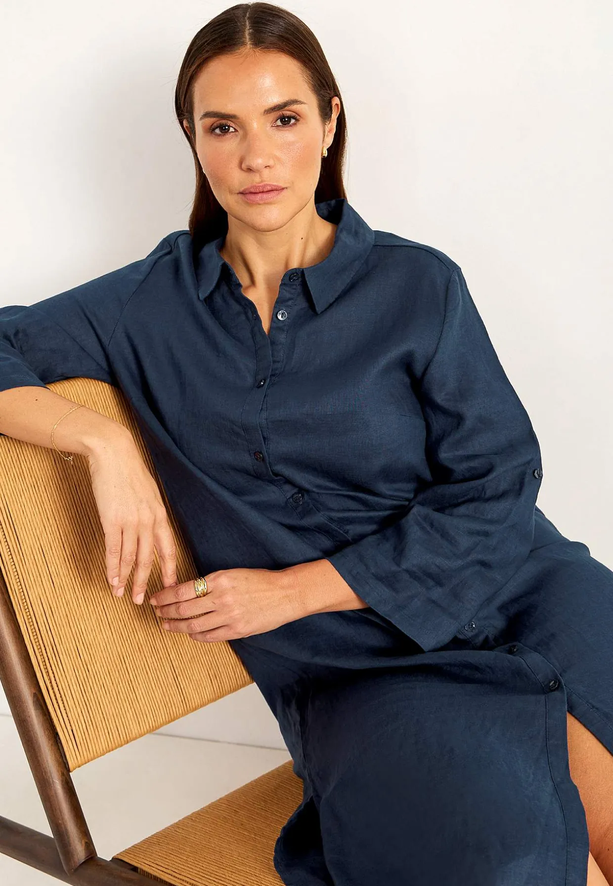 Skjortekjole Premium i hør