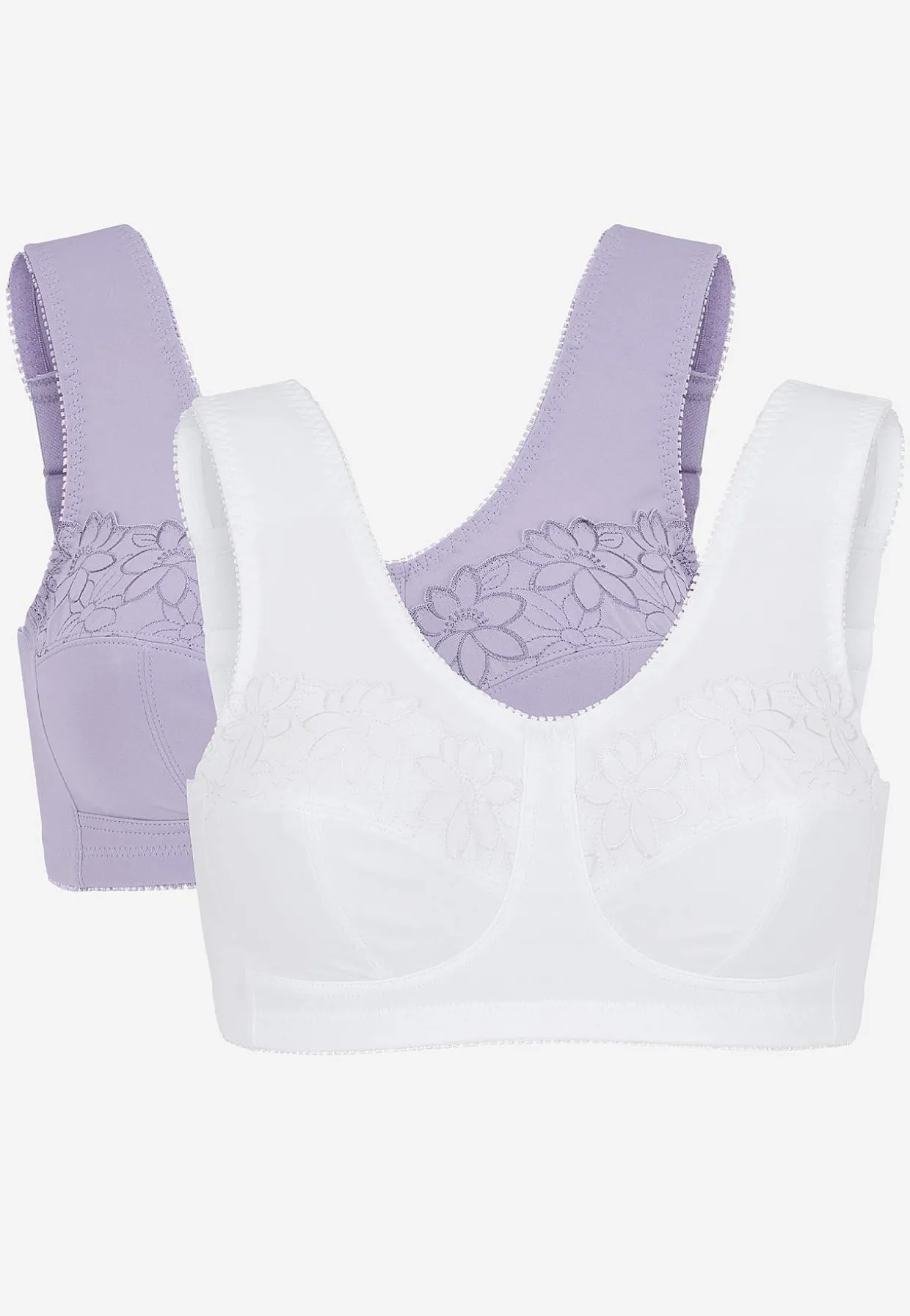 Soft BH med broderi Lily 2-pack