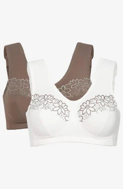 Soft BH med broderi Lily 2-pack