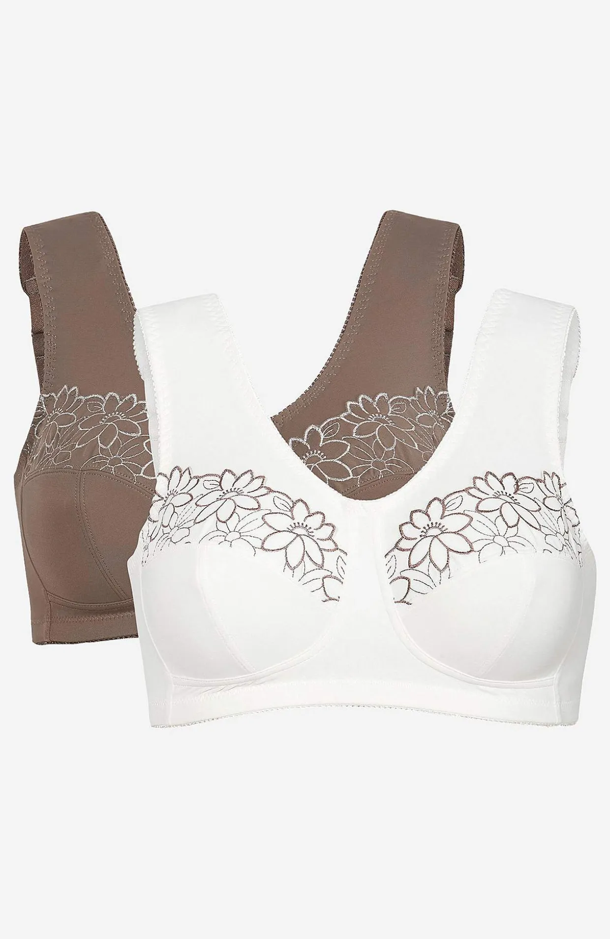 Soft BH med broderi Lily 2-pack