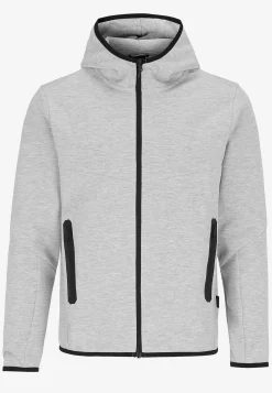 Sporty hættetrøje med lynlås