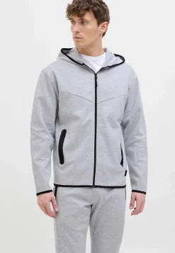 Sporty hættetrøje med lynlås