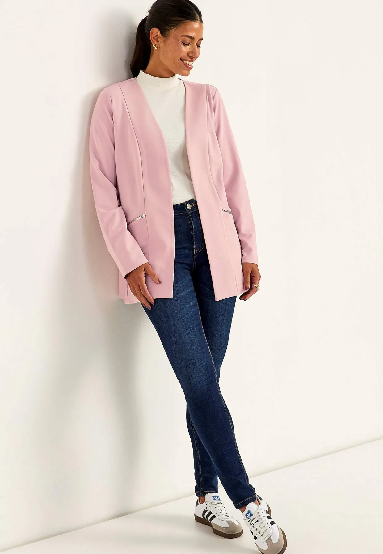 Stilren habitjakke i Punto di Roma jersey Lisa