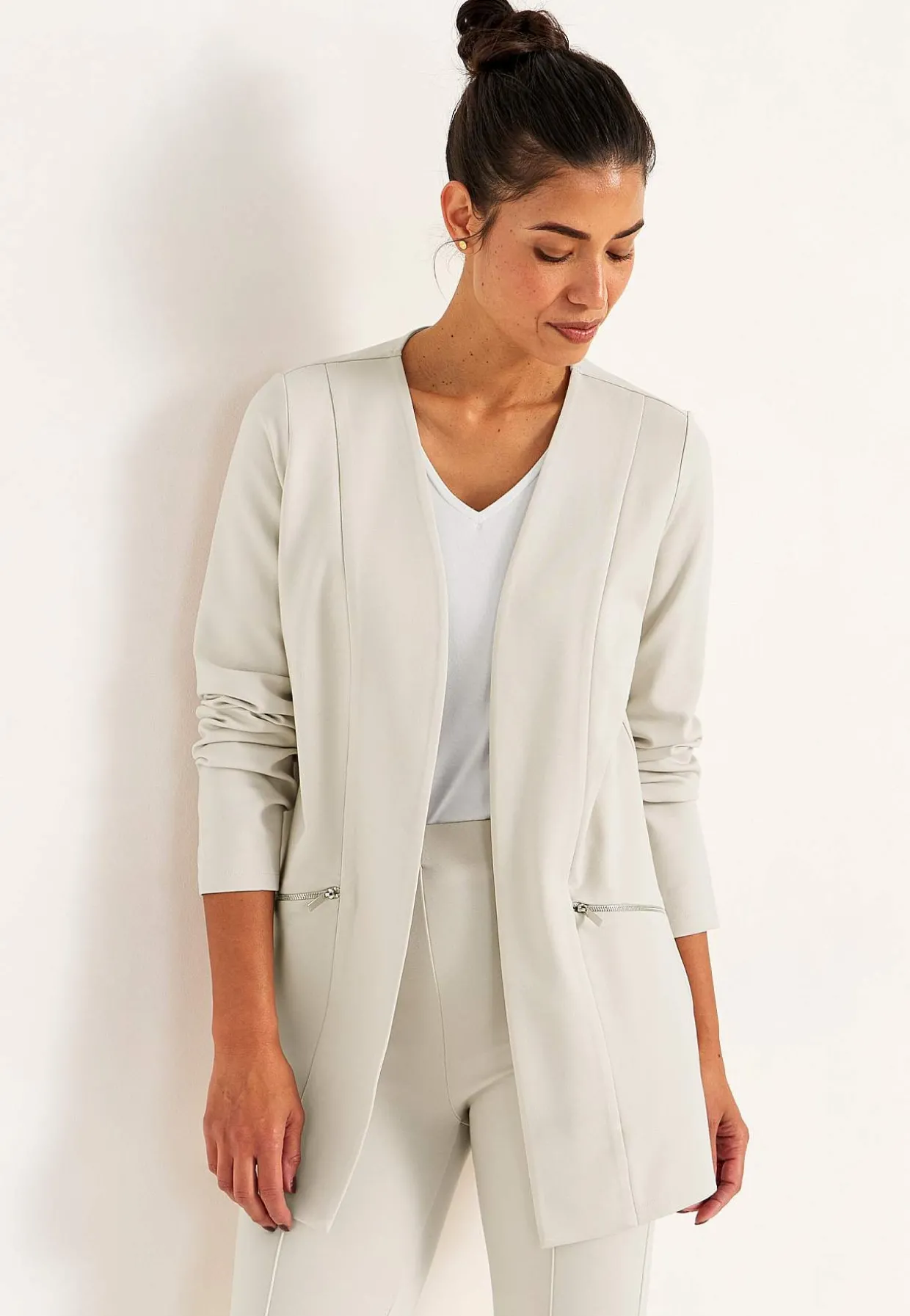 Stilren habitjakke i Punto di Roma jersey Lisa