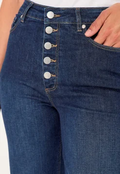 Stretchjeans med høj talje