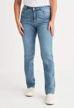 Stretchjeans med lige ben - tre længder Linnea