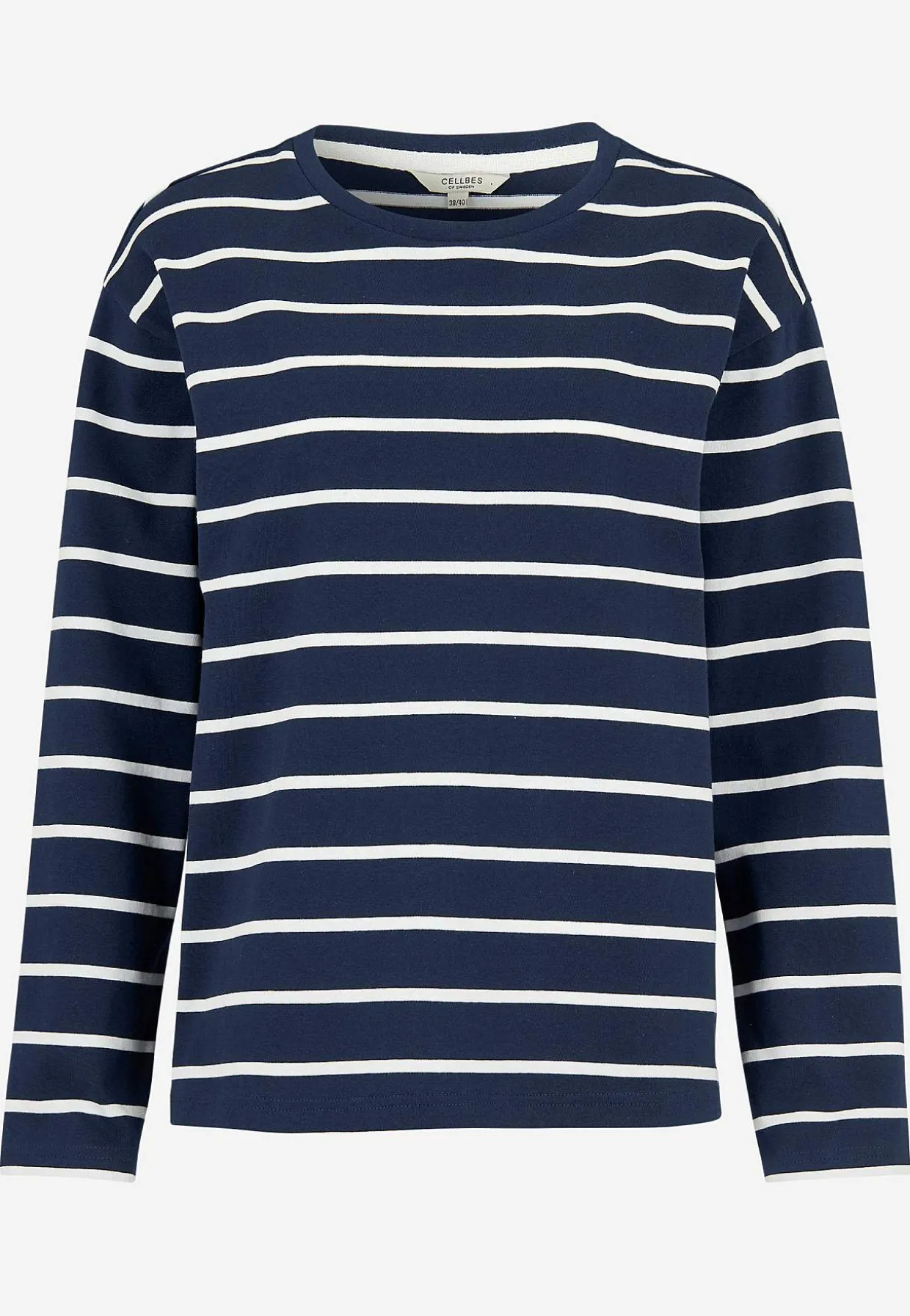 Stribet jerseytop i økologisk bomuld | Cellbes