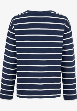 Stribet jerseytop i økologisk bomuld | Cellbes