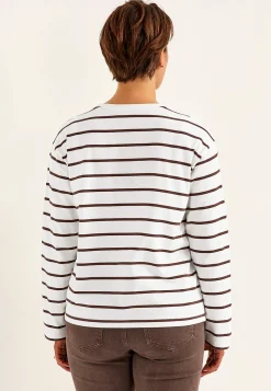 Stribet jerseytop i økologisk bomuld | Cellbes