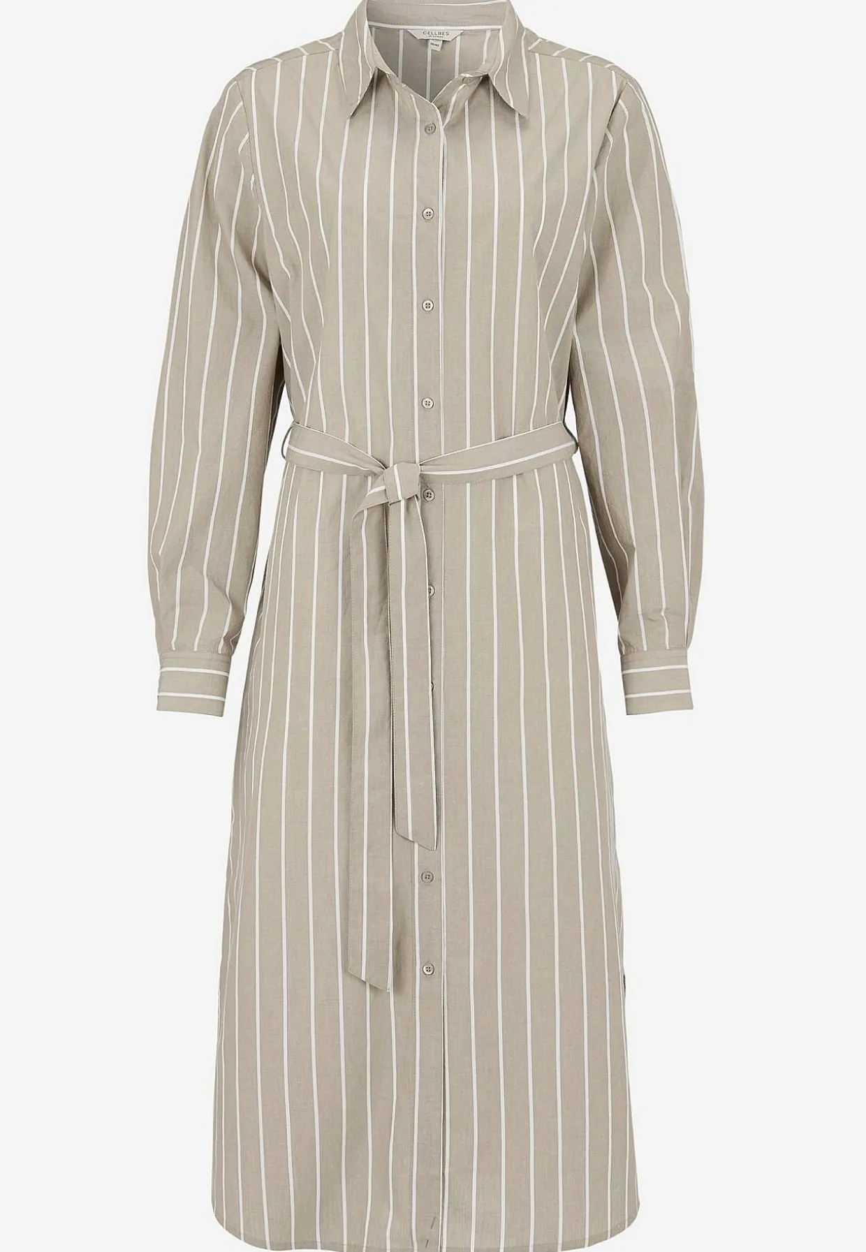 Stribet kjole med lommer