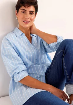 Stribet lang skjorte