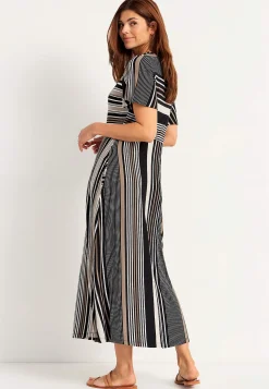 Stribet viskosekjole