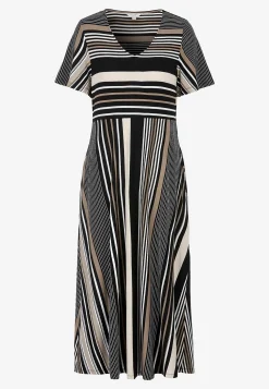 Stribet viskosekjole