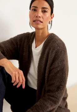 Strikket, åben cardigan