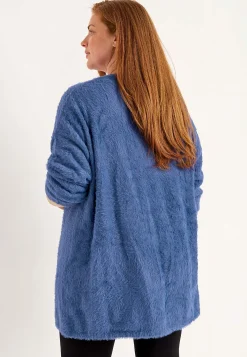 Strikket, åben cardigan