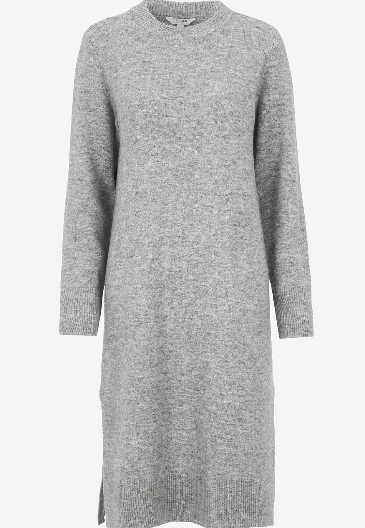 Strikket, blød kjole