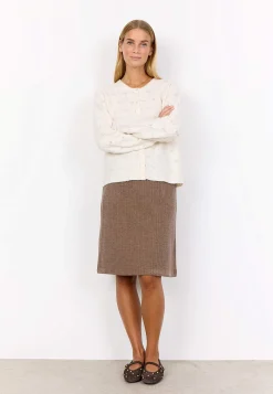 Strikket cardigan med hulmønster