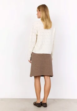 Strikket cardigan med hulmønster