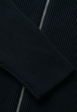 Strikket cardigan med lynlås