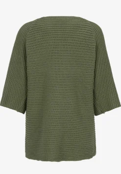 Strikket cardigan med trekvartærme