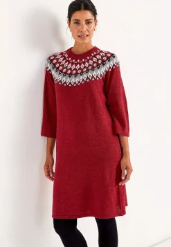 Strikket, jacquardmønstret kjole | Cellbes