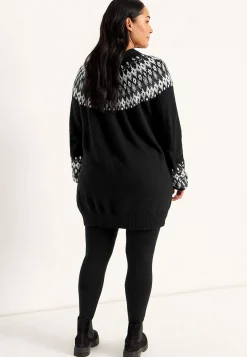 Strikket, jacquardmønstret trøje | Cellbes