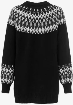 Strikket, jacquardmønstret trøje | Cellbes