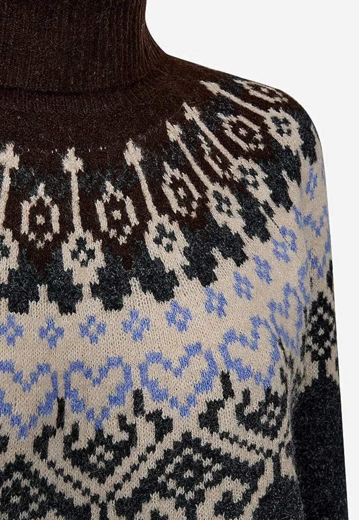 Strikket kjole med jacquardmønster