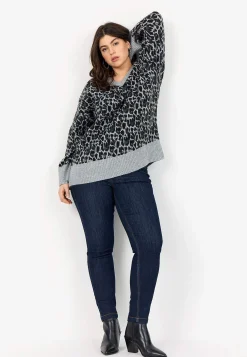 Strikket, leopard trøje