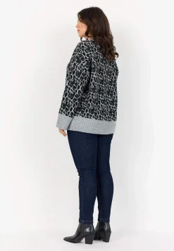 Strikket, leopard trøje