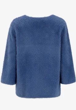 Strikket trøje med 3/4 ærmer