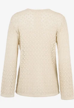 Strikket trøje med hulmønster