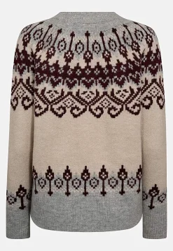 Strikket trøje med jacquardmønster | Cellbes