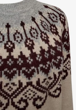 Strikket trøje med jacquardmønster | Cellbes