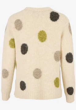 Strikket trøje med prikker
