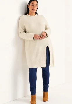 Strikket tunika med slids