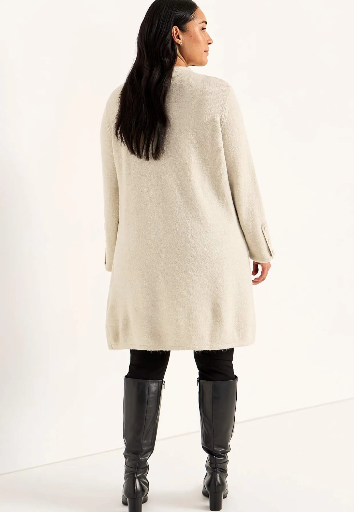 Strikket tunika med slids